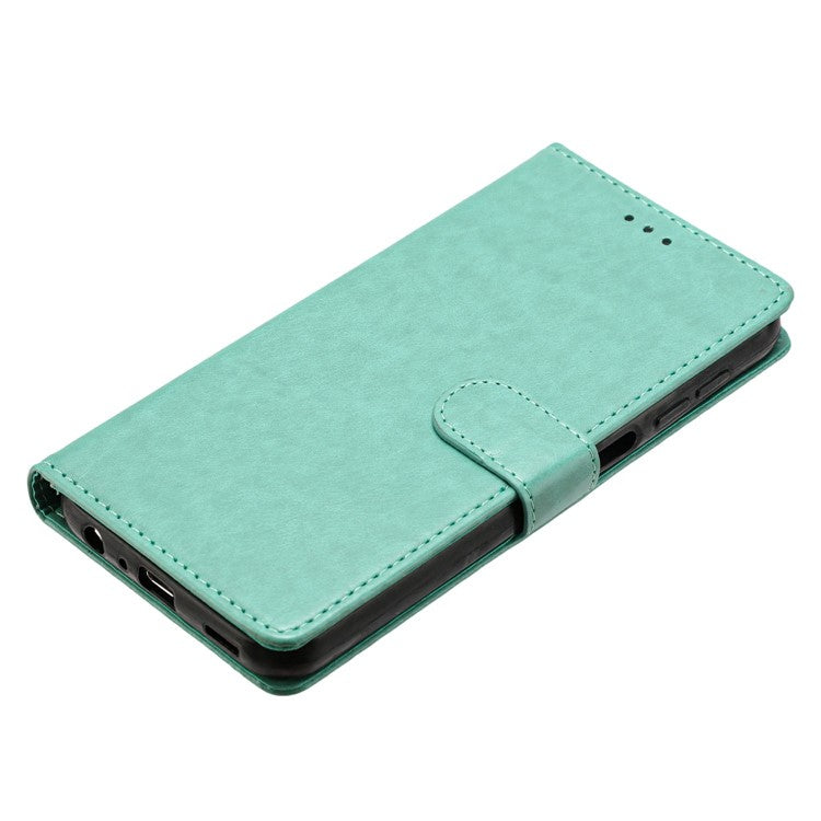 For Google Pixel 8 Pro Leather Phone Case Wallet Stand Cover with Handy Strap - Green