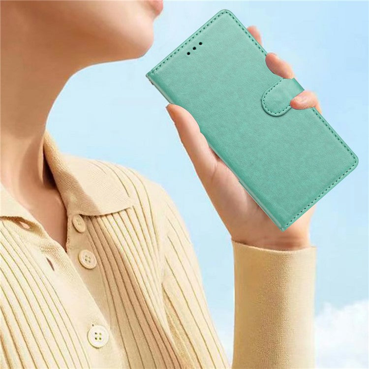 For Google Pixel 8 Pro Leather Phone Case Wallet Stand Cover with Handy Strap - Green