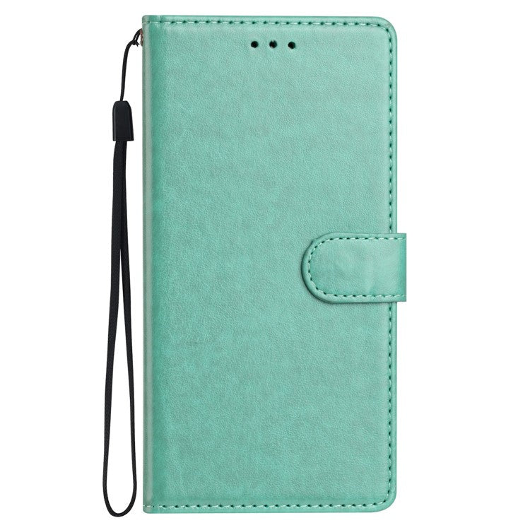 For Google Pixel 8 Pro Leather Phone Case Wallet Stand Cover with Handy Strap - Green