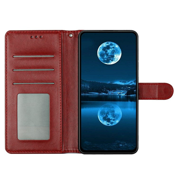 For Google Pixel 9 Pro XL Leather Phone Case Wallet Stand Cover with Handy Strap - Red