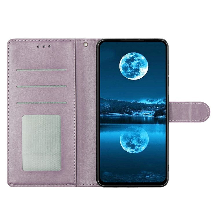 For Google Pixel 9 Pro XL Leather Phone Case Wallet Stand Cover with Handy Strap - Purple