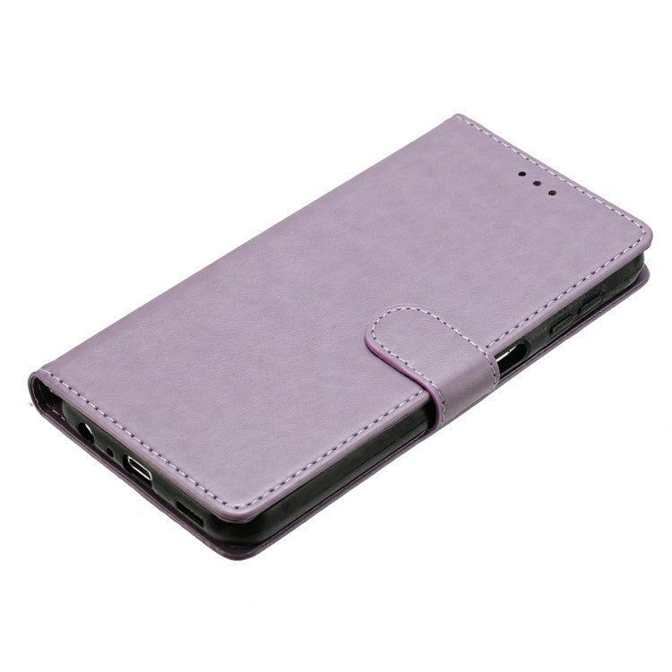 For Google Pixel 9 Pro XL Leather Phone Case Wallet Stand Cover with Handy Strap - Purple