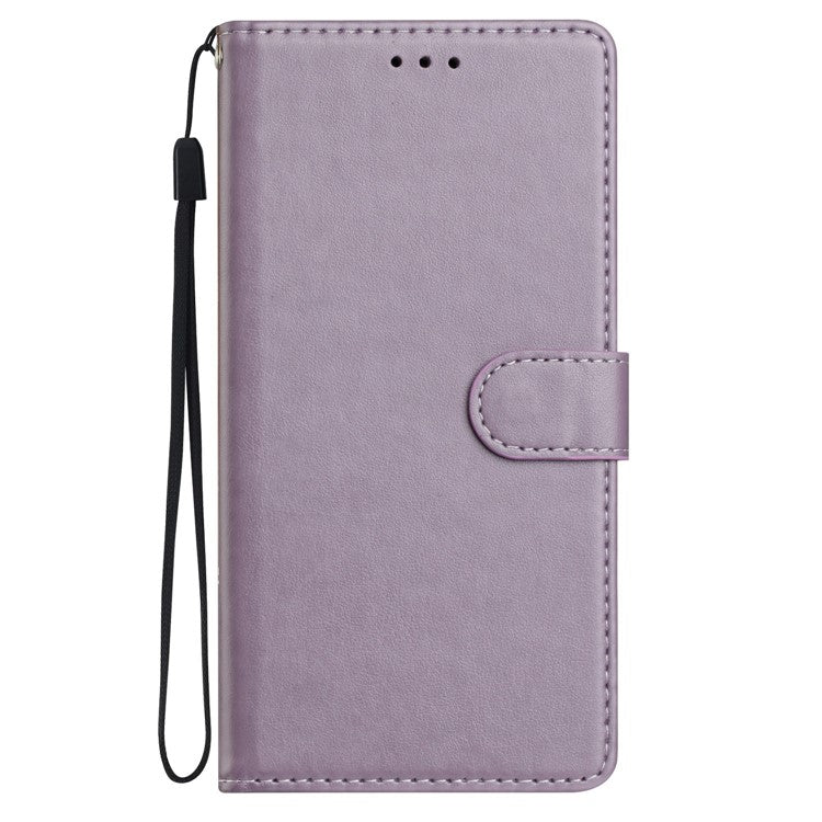 For Google Pixel 9 Pro XL Leather Phone Case Wallet Stand Cover with Handy Strap - Purple