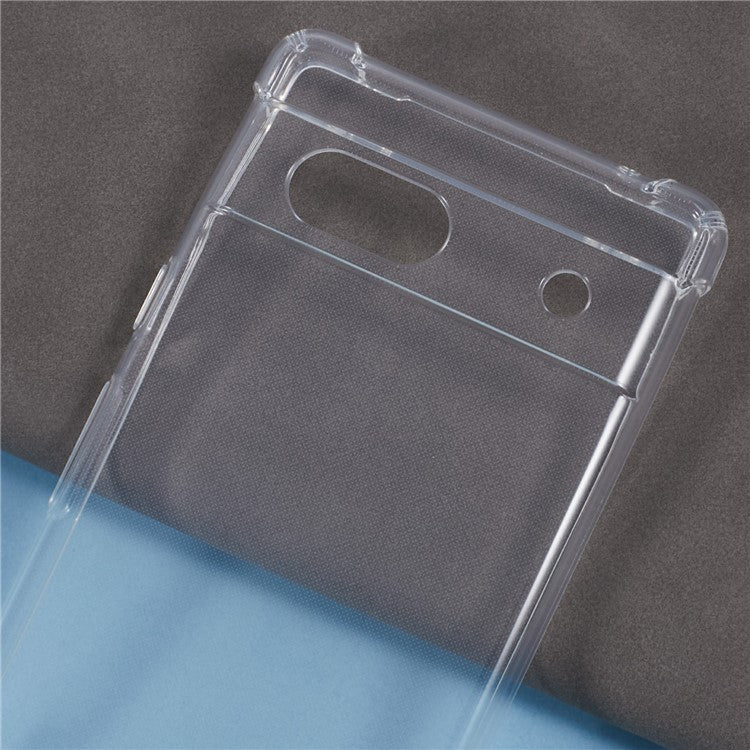 For Google Pixel 7a Case Reinforced Corner TPU Clear Phone Cover with Lanyard