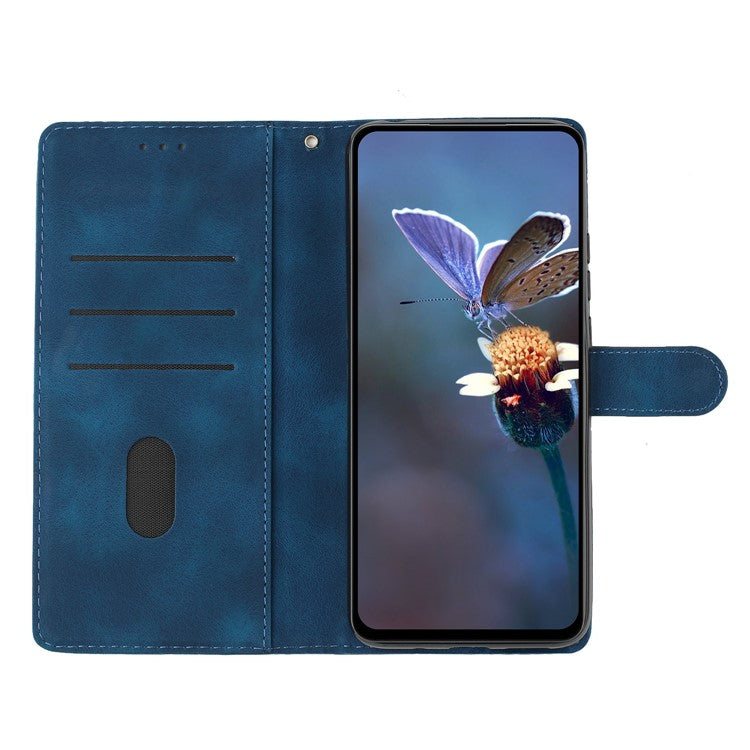 For Google Pixel 9 / Pixel 9 Pro Case Leather Imprinted Flower Phone Cover Wallet with Wrist Strap - Blue