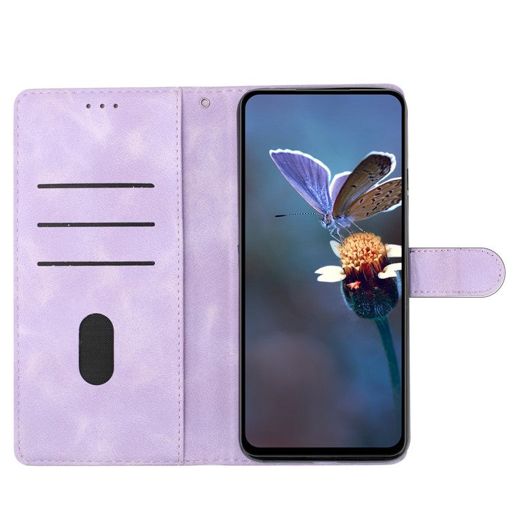 For Google Pixel 9 / Pixel 9 Pro Case Leather Imprinted Flower Phone Cover Wallet with Wrist Strap - Purple