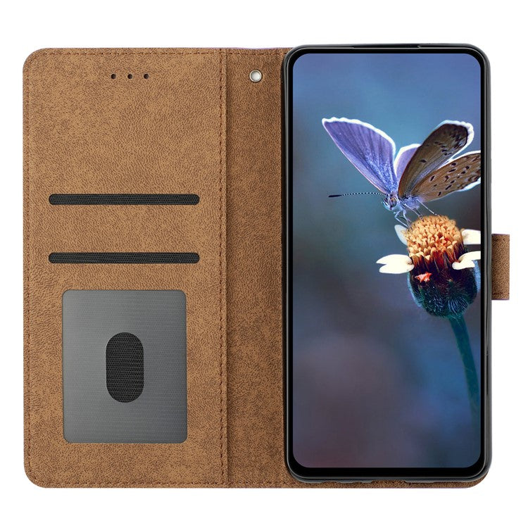 For Google Pixel 9 / Pixel 9 Pro Case Imprinted Butterfly Leather Wallet Phone Cover - Brown