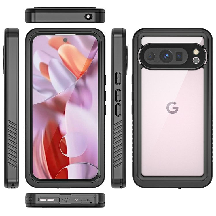 REDPEPPER FS Series For Google Pixel 9 Pro Case IP68 Waterproof Clear Back Panel Phone Cover