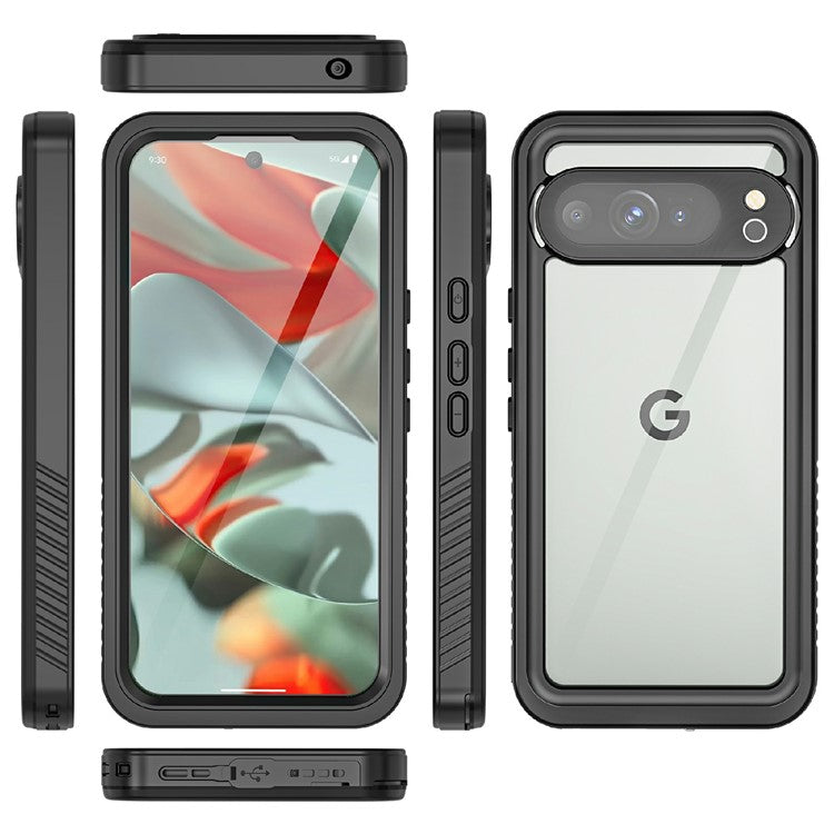 REDPEPPER FS Series For Google Pixel 9 Pro XL Case IP68 Waterproof Clear Back Panel Phone Cover