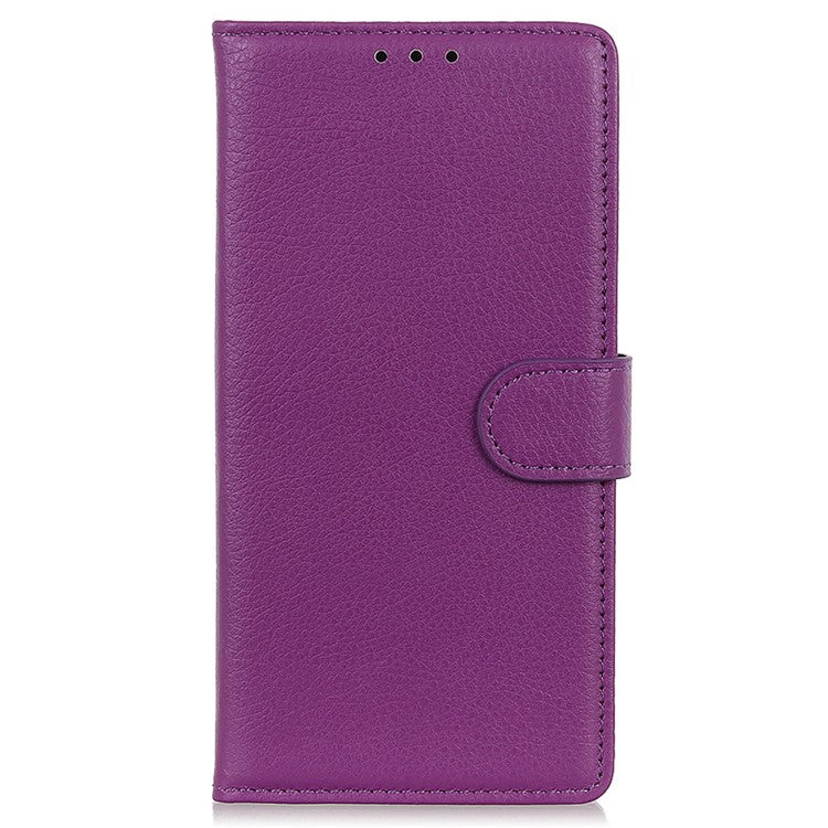 For Xiaomi Poco C75 4G / Redmi 14R 5G / 14C 4G Wallet Case PU Leather Phone Cover Litchi Texture - Purple