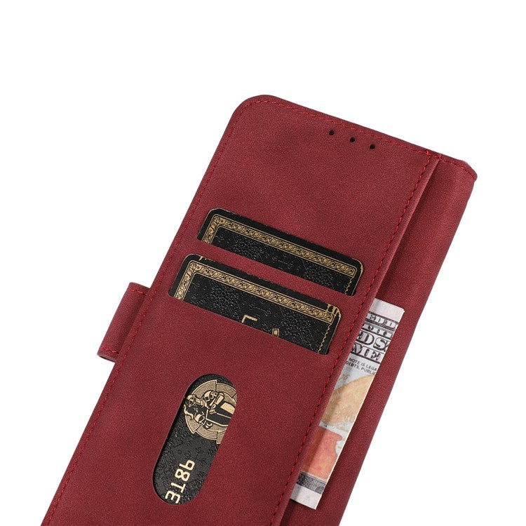 KHAZNEH For Xiaomi Poco C75 4G / Redmi 14R 5G / 14C 4G Stand Case PU Leather Wallet Phone Cover - Red