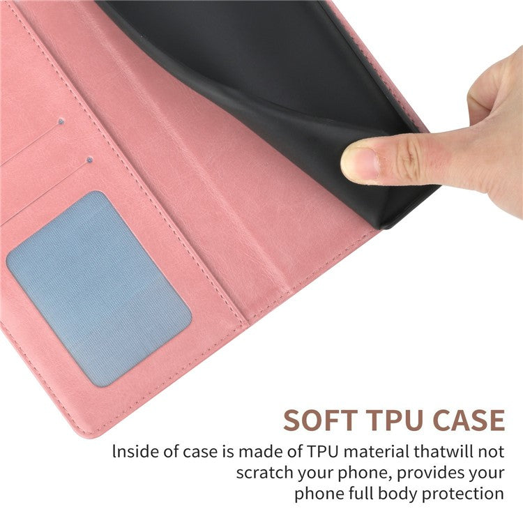 HT01 For Xiaomi Redmi 14C 4G Case Y-Shaped Lines Imprint Leather Phone Cover - Pink