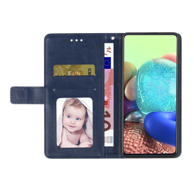 HT01 For Xiaomi Redmi 14C 4G Case Y-Shaped Lines Imprint Leather Phone Cover - Blue