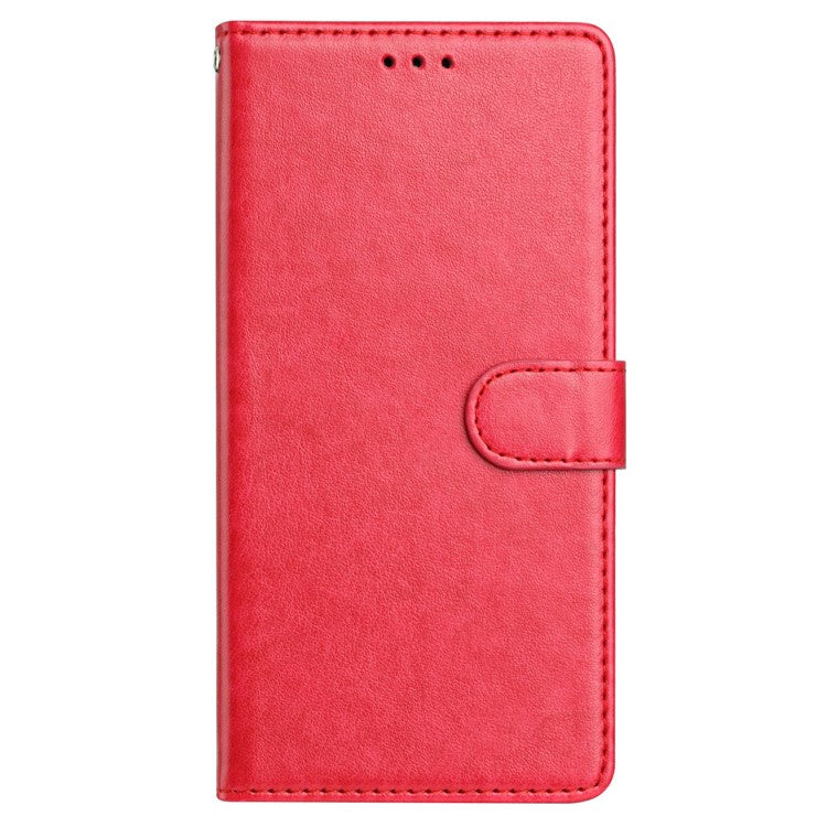 For Xiaomi Poco C75 4G / Redmi 14R 5G / 14C 4G Leather Phone Case Wallet Stand Cover with Handy Strap - Rose