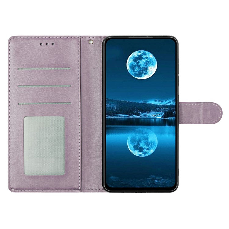 For Xiaomi Poco C75 4G / Redmi 14R 5G / 14C 4G Leather Phone Case Wallet Stand Cover with Handy Strap - Purple