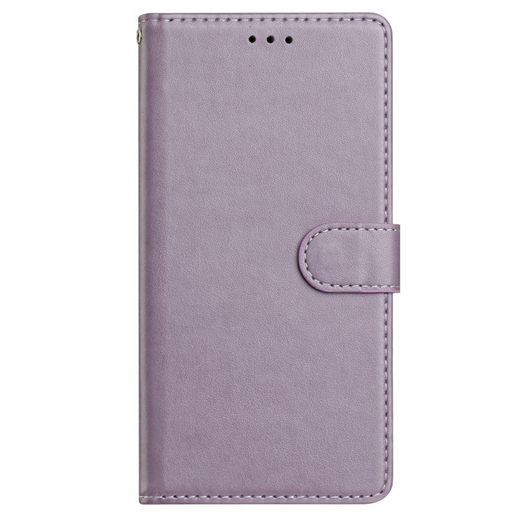 For Xiaomi Poco C75 4G / Redmi 14R 5G / 14C 4G Leather Phone Case Wallet Stand Cover with Handy Strap - Purple