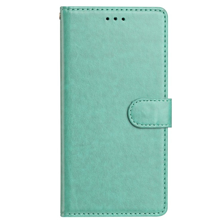 For Xiaomi Poco C75 4G / Redmi 14R 5G / 14C 4G Leather Phone Case Wallet Stand Cover with Handy Strap - Green