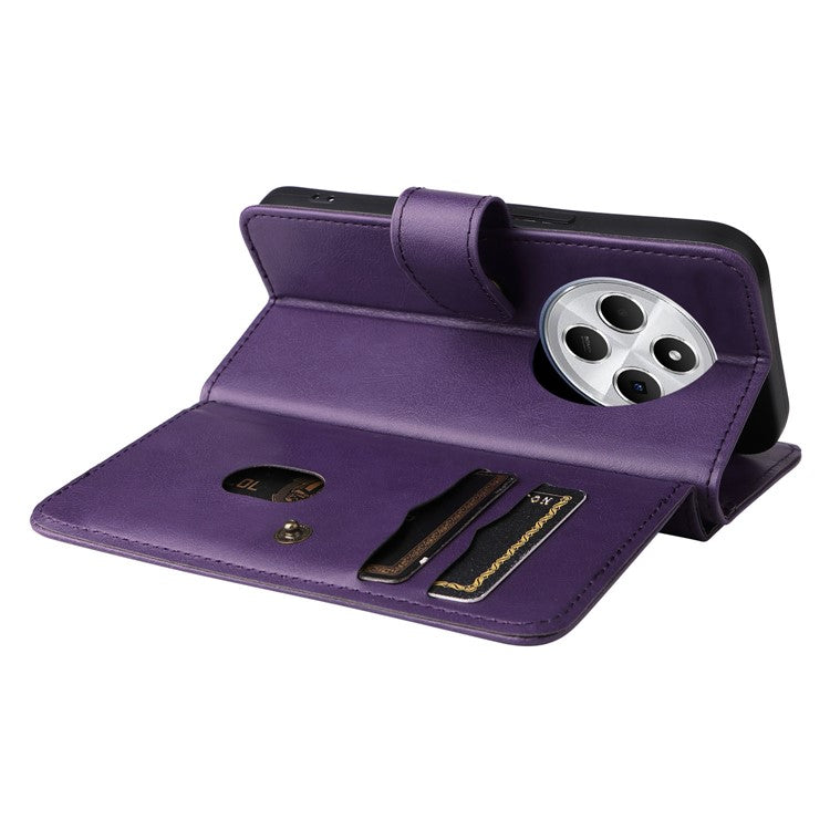 KT Multi-Functional Series-1 For Xiaomi Poco C75 4G / Redmi 14R 5G / 14C 4G Case 10 Card Holder Leather Phone Cover Stand - Purple