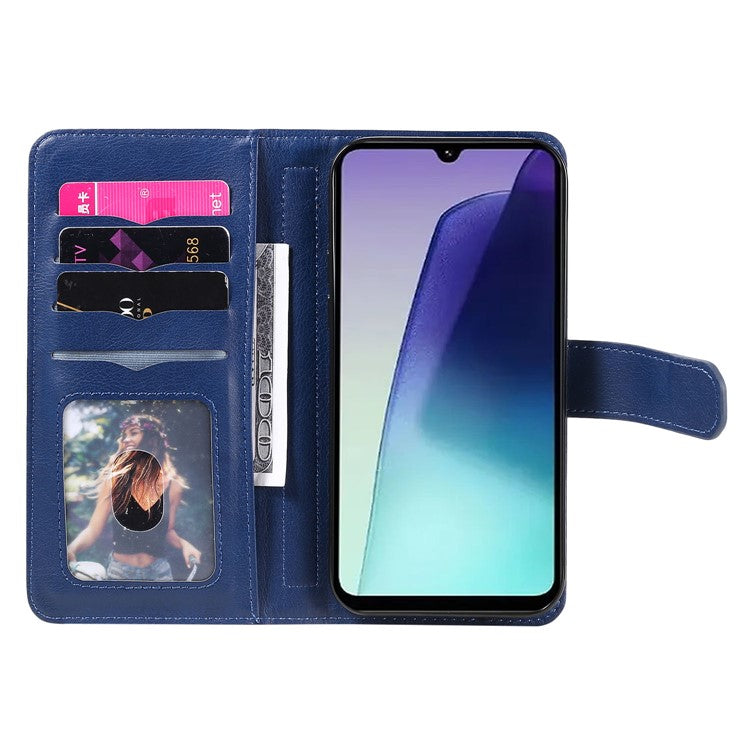 KT Multi-Functional Series-1 For Xiaomi Poco C75 4G / Redmi 14R 5G / 14C 4G Case 10 Card Holder Leather Phone Cover Stand - Blue