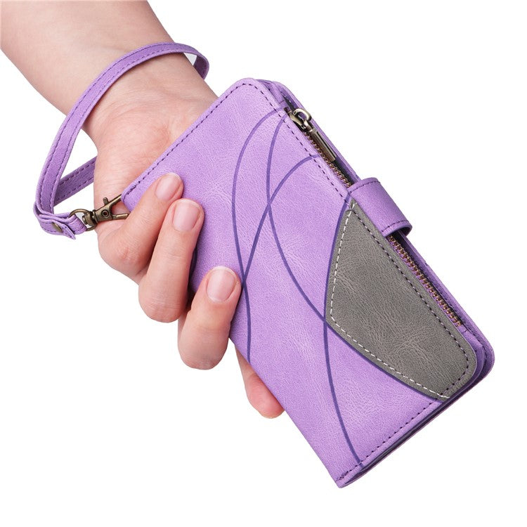 KT Multi-Function Series-5 For Xiaomi Poco C75 4G / Redmi 14R 5G / 14C 4G Case Zipper Wallet Leather Phone Cover Stand - Light Purple