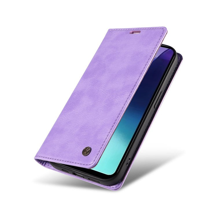 YIKATU YK-006 For Xiaomi Poco C75 4G / Redmi 14R 5G / 14C 4G Case Wallet Litchi Grain Leather Phone Cover Magnetic Auto-Absorbed - Purple