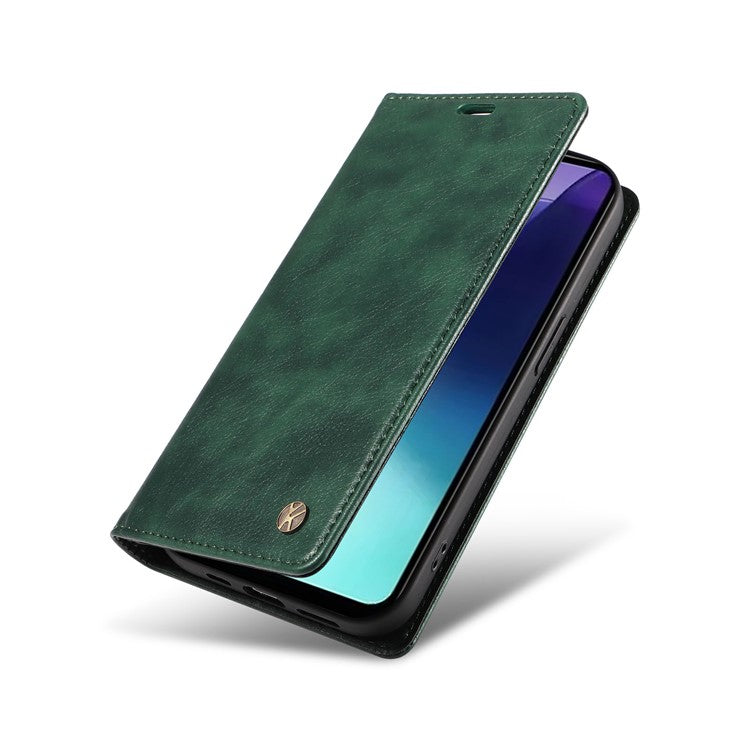 YIKATU YK-006 For Xiaomi Poco C75 4G / Redmi 14R 5G / 14C 4G Case Wallet Litchi Grain Leather Phone Cover Magnetic Auto-Absorbed - Green