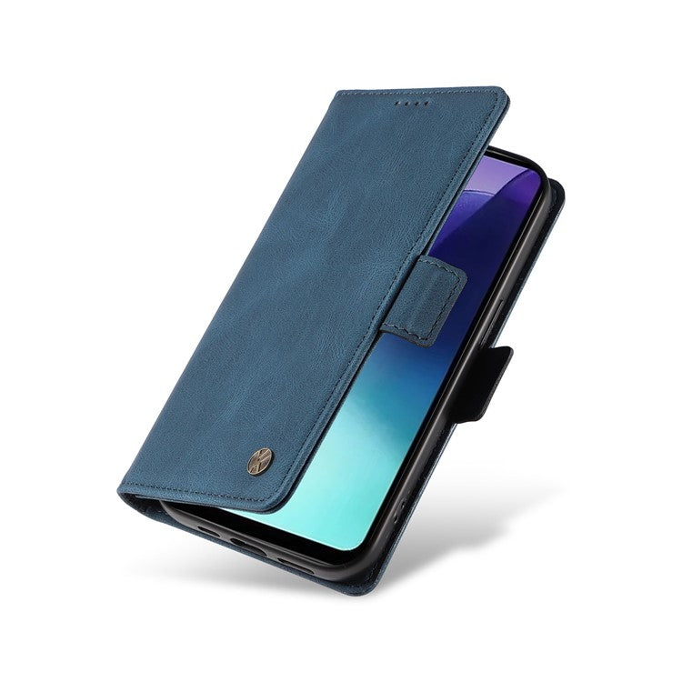 YIKATU YK-005 For Xiaomi Poco C75 4G / Redmi 14R 5G / 14C 4G Case PU Leather Wallet Phone Cover Skin Touch Feeling - Blue