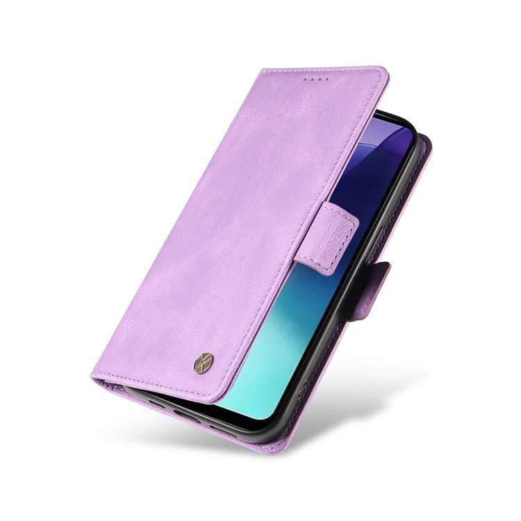 YIKATU YK-005 For Xiaomi Poco C75 4G / Redmi 14R 5G / 14C 4G Case PU Leather Wallet Phone Cover Skin Touch Feeling - Purple