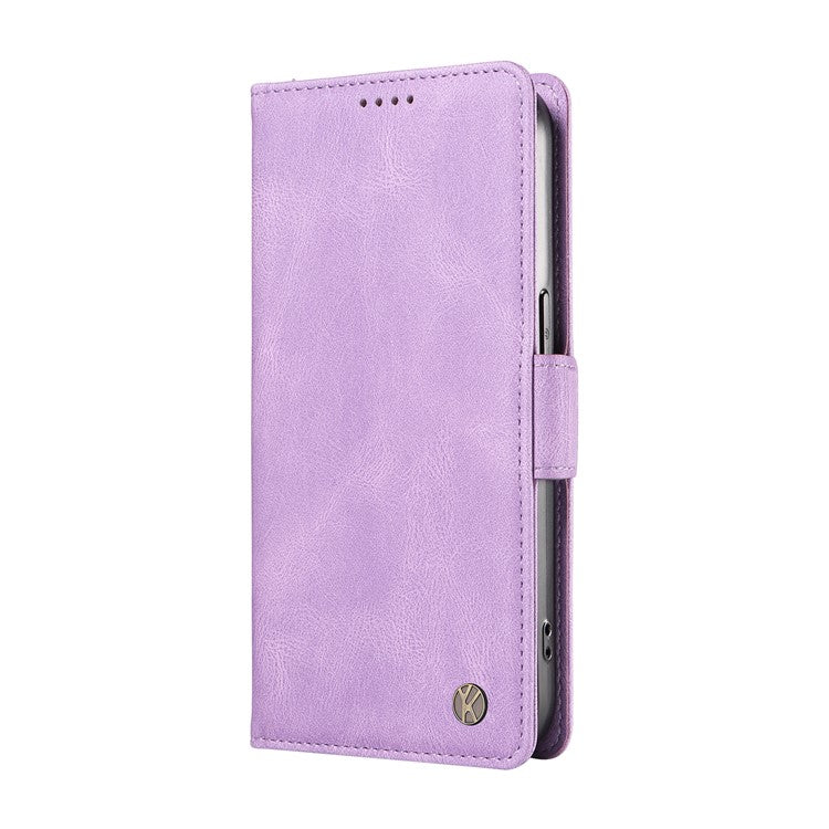 YIKATU YK-005 For Xiaomi Poco C75 4G / Redmi 14R 5G / 14C 4G Case PU Leather Wallet Phone Cover Skin Touch Feeling - Purple