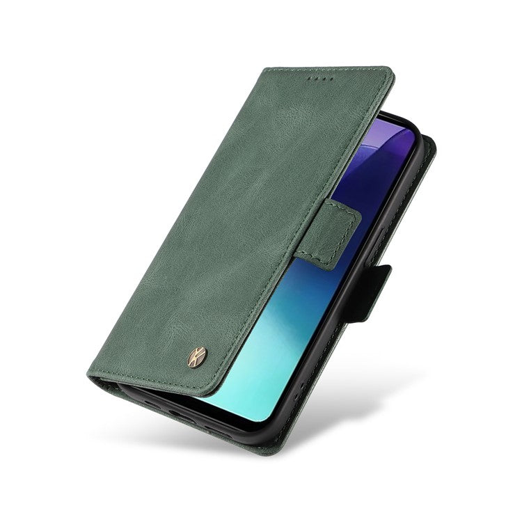 YIKATU YK-005 For Xiaomi Poco C75 4G / Redmi 14R 5G / 14C 4G Case PU Leather Wallet Phone Cover Skin Touch Feeling - Green