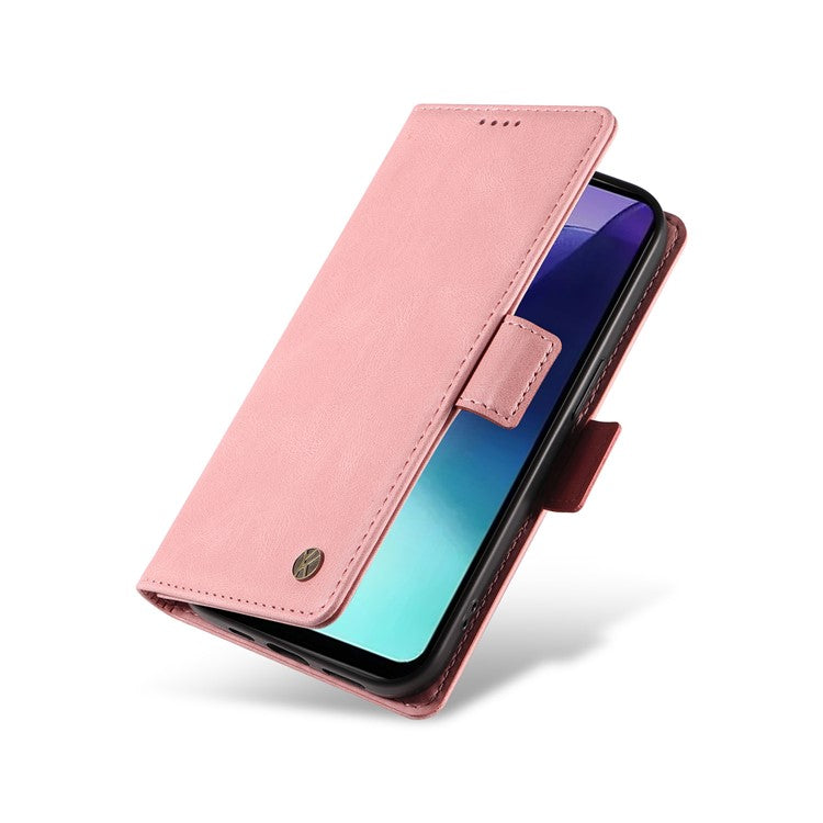 YIKATU YK-005 For Xiaomi Poco C75 4G / Redmi 14R 5G / 14C 4G Case PU Leather Wallet Phone Cover Skin Touch Feeling - Pink