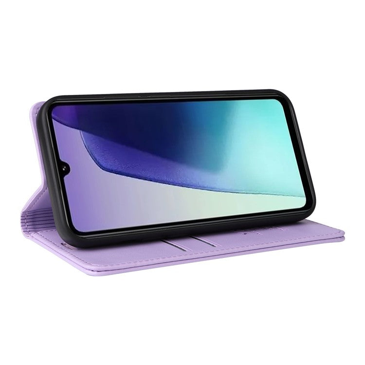 YIKATU YK-001 For Xiaomi Poco C75 4G / Redmi 14R 5G / 14C 4G Case Stand Leather Phone Cover Strong Magnetic Closure - Purple