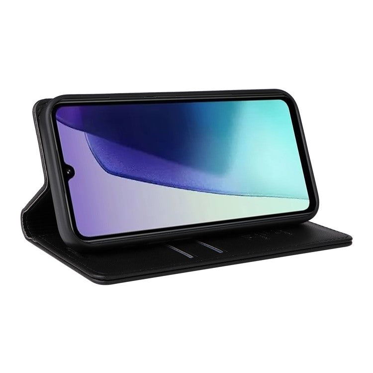 YIKATU YK-001 For Xiaomi Poco C75 4G / Redmi 14R 5G / 14C 4G Case Stand Leather Phone Cover Strong Magnetic Closure - Black