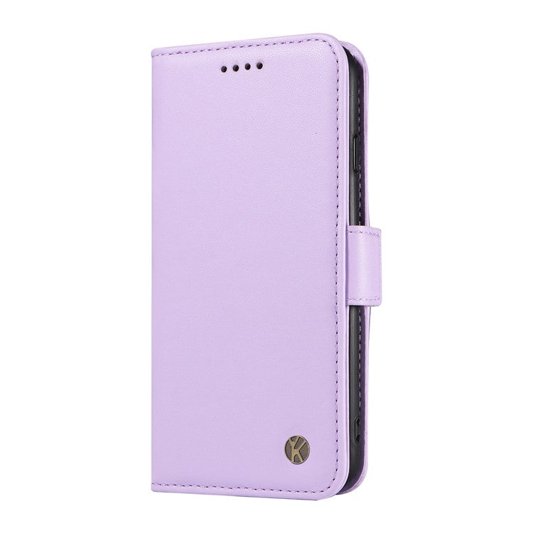 YIKATU YK-003 For Xiaomi Poco C75 4G / Redmi 14R 5G / 14C 4G Case Wallet Stand Leather Phone Cover Side Buckle - Purple