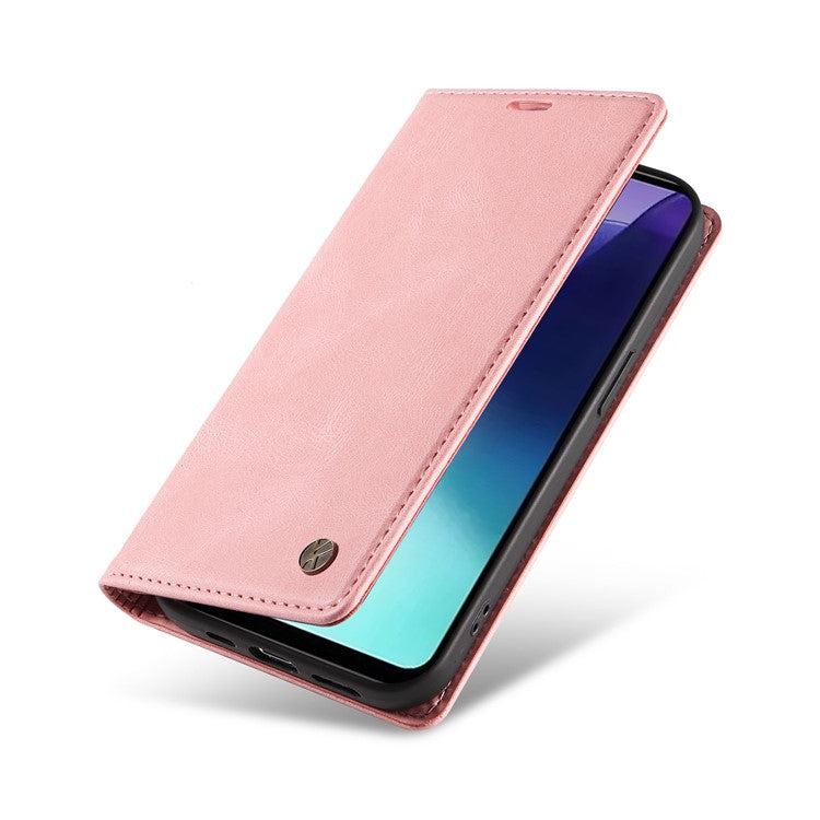 YIKATU YK-004 For Xiaomi Poco C75 4G / Redmi 14R 5G / 14C 4G Case Leather Skin-Touch Phone Cover Magnetic Auto-Absorbed - Pink