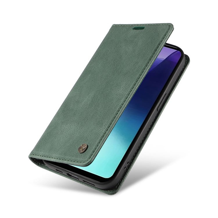 YIKATU YK-004 For Xiaomi Poco C75 4G / Redmi 14R 5G / 14C 4G Case Leather Skin-Touch Phone Cover Magnetic Auto-Absorbed - Green