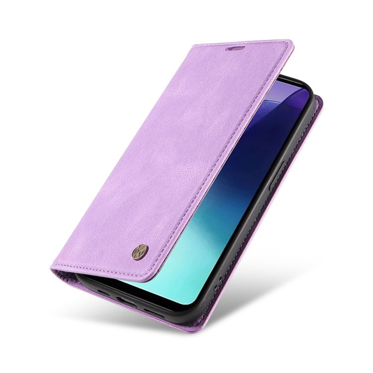 YIKATU YK-004 For Xiaomi Poco C75 4G / Redmi 14R 5G / 14C 4G Case Leather Skin-Touch Phone Cover Magnetic Auto-Absorbed - Purple