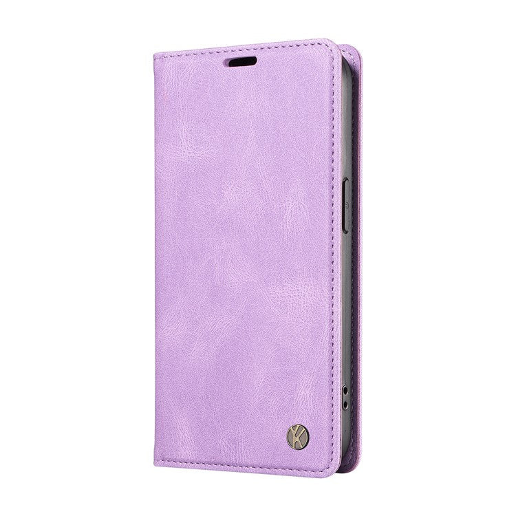 YIKATU YK-004 For Xiaomi Poco C75 4G / Redmi 14R 5G / 14C 4G Case Leather Skin-Touch Phone Cover Magnetic Auto-Absorbed - Purple