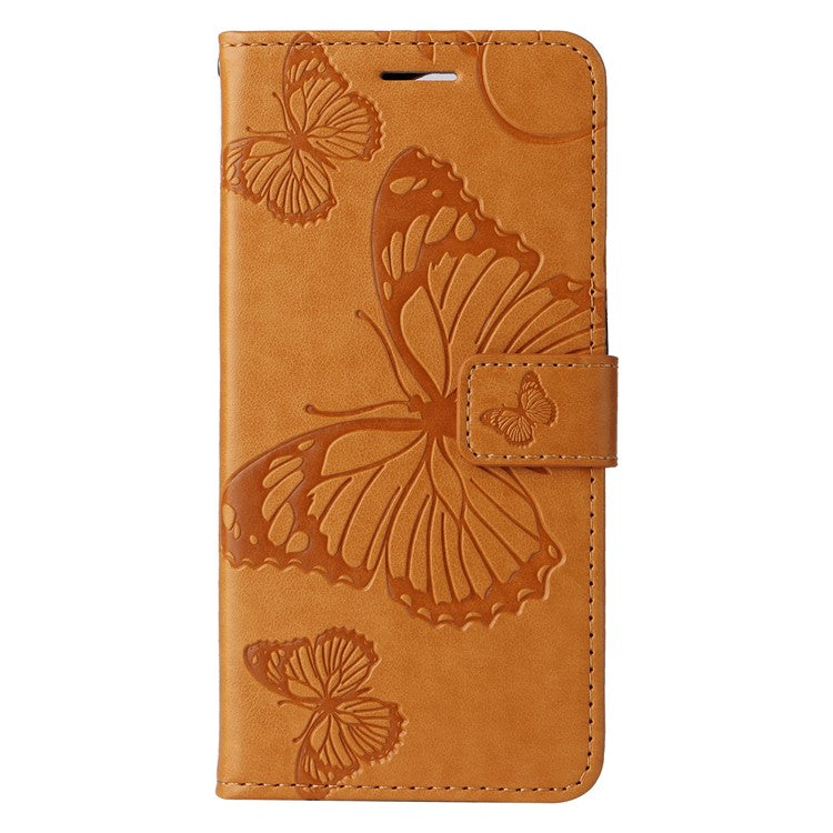 KT Imprinting Flower Series-2 For Xiaomi Redmi 14C 4G Case Butterfly Leather Phone Cover - Yellow