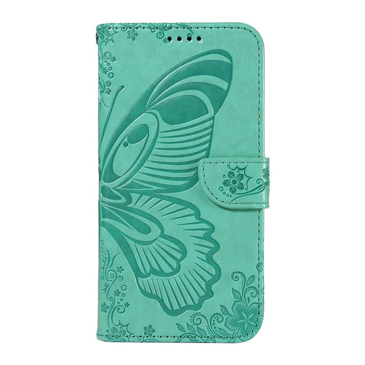 For Xiaomi Redmi 14C 4G Case Butterfly Pattern Leather Wallet Flip Phone Cover - Green