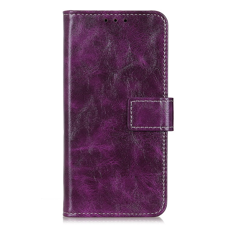 For Xiaomi Redmi 14C 4G Case Crazy Horse Texture Leather Phone Wallet Cover - Purple