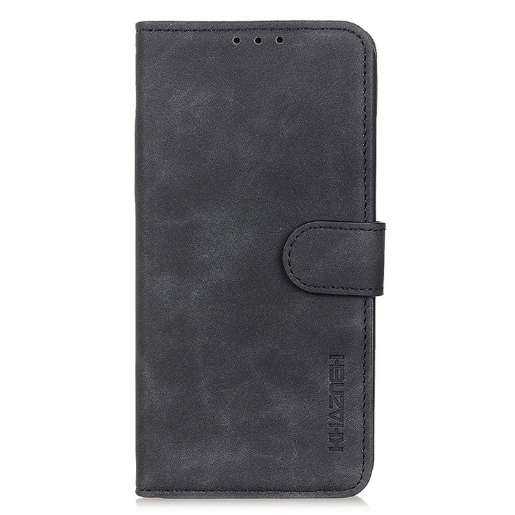 KHAZNEH For Xiaomi Poco C75 4G / Redmi 14R 5G / 14C 4G Case Retro PU Leather Wallet Stand Phone Cover - Black