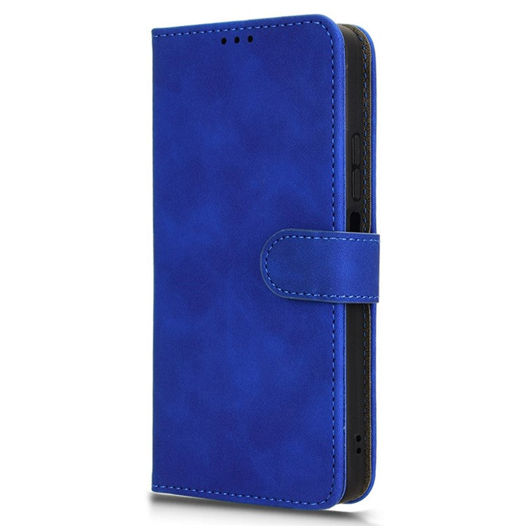 For Xiaomi Poco C75 4G / Redmi 14R 5G / 14C 4G Leather Case Skin-Feel Anti-Drop Wallet Flip Phone Cover - Blue