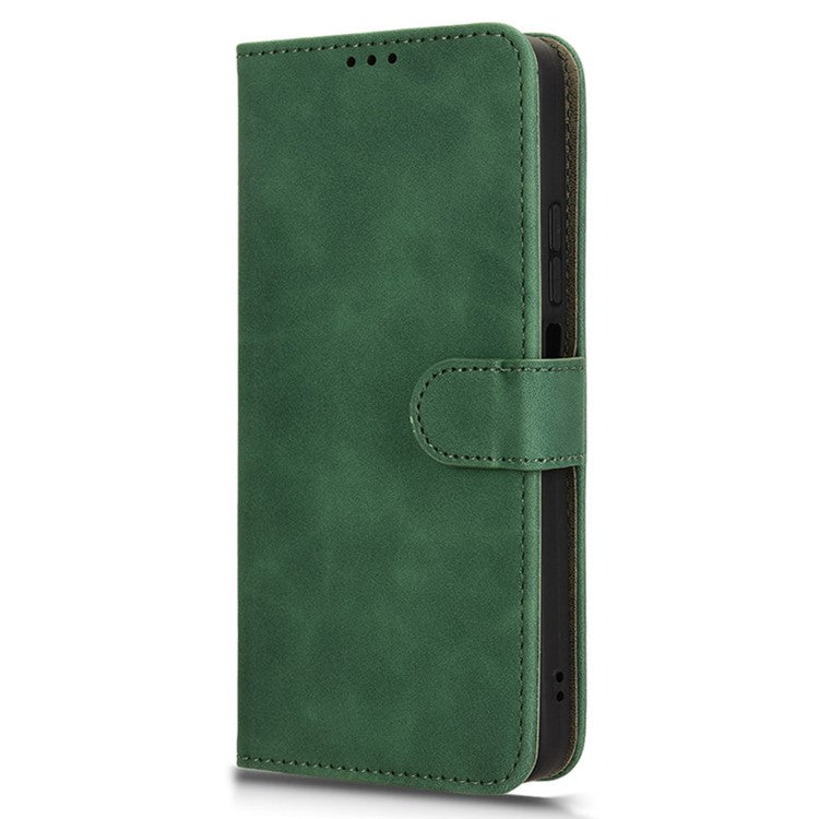 For Xiaomi Poco C75 4G / Redmi 14R 5G / 14C 4G Leather Case Skin-Feel Anti-Drop Wallet Flip Phone Cover - Green