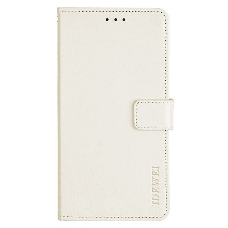 IDEWEI For Xiaomi Poco C75 4G / Redmi 14R 5G / 14C 4G Stand Case Crazy Horse Texture Leather Phone Cover - White