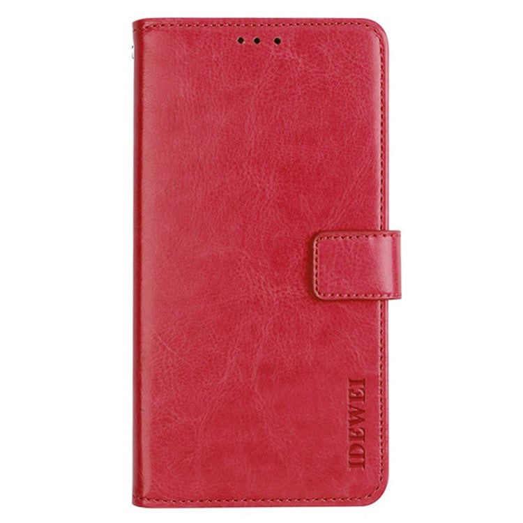 IDEWEI For Xiaomi Poco C75 4G / Redmi 14R 5G / 14C 4G Stand Case Crazy Horse Texture Leather Phone Cover - Rose