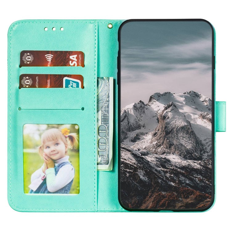 For Google Pixel 9 Pro / Pixel 9 Case PU Leather Mandala Imprinted Design Wallet Phone Cover - Green