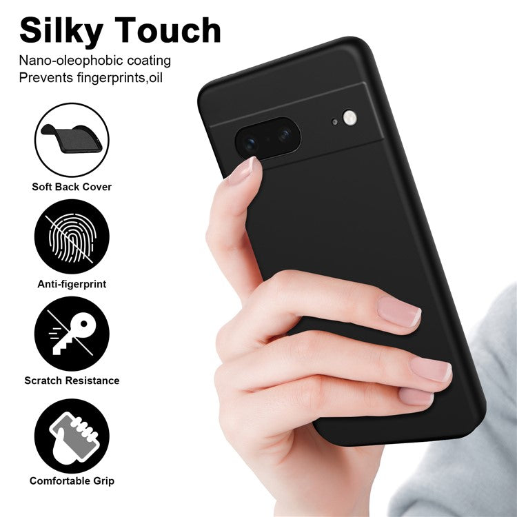 For Google Pixel 7 5G Case Anti-Scratch TPU Phone Cover 2.2mm Thickness - Black