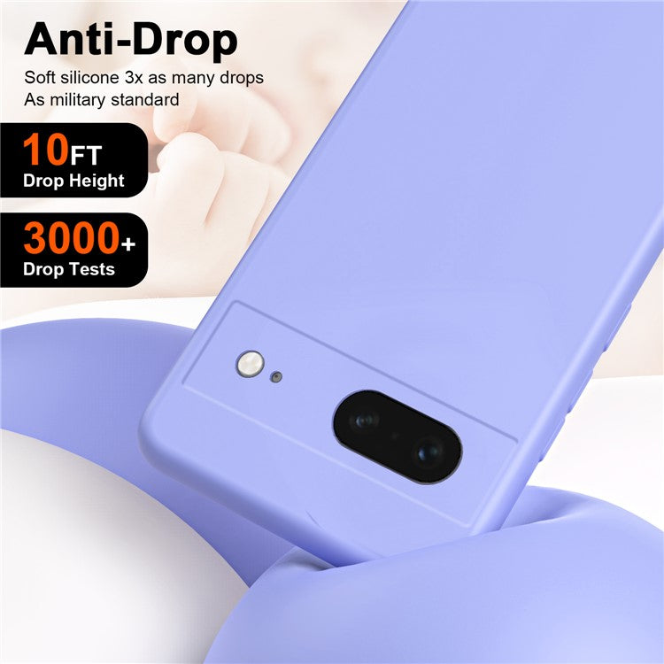 For Google Pixel 7 5G Case Anti-Scratch TPU Phone Cover 2.2mm Thickness - Purple