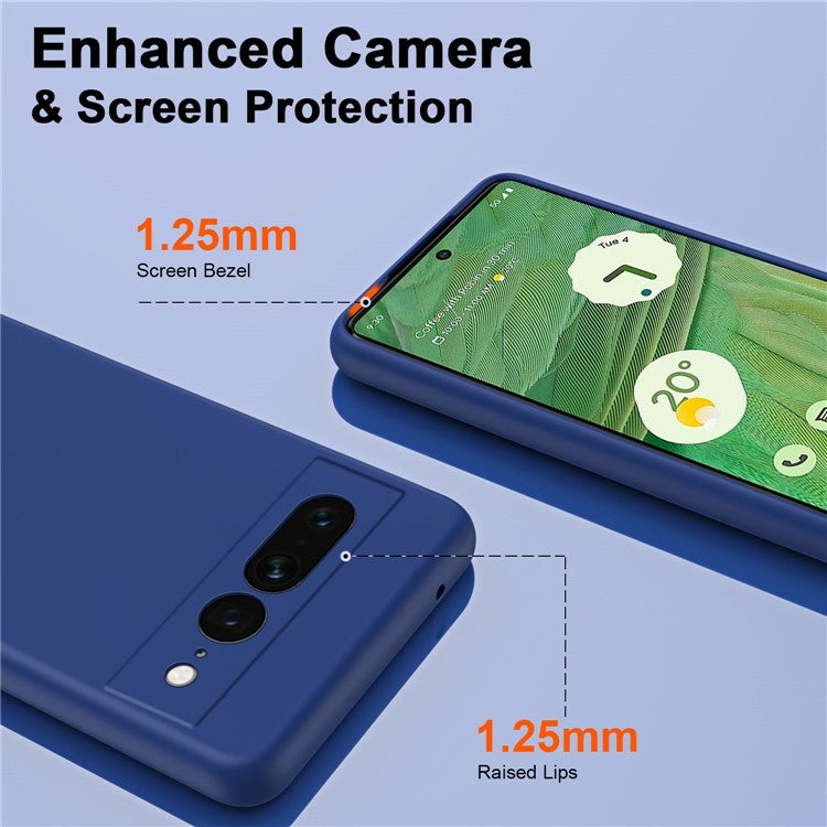 For Google Pixel 7 Pro 5G Case Anti-Scratch TPU Phone Cover 2.2mm Thickness - Sapphire